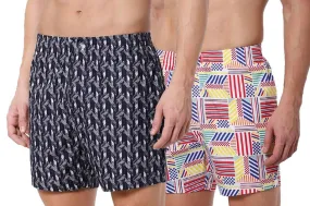 Romano nx Men's 100% Cotton Boxers/Shorts - Combo (Pack of 2)