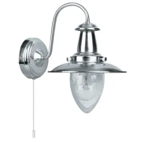 Superlux Fisherman Single Wall Light Satin Chrome