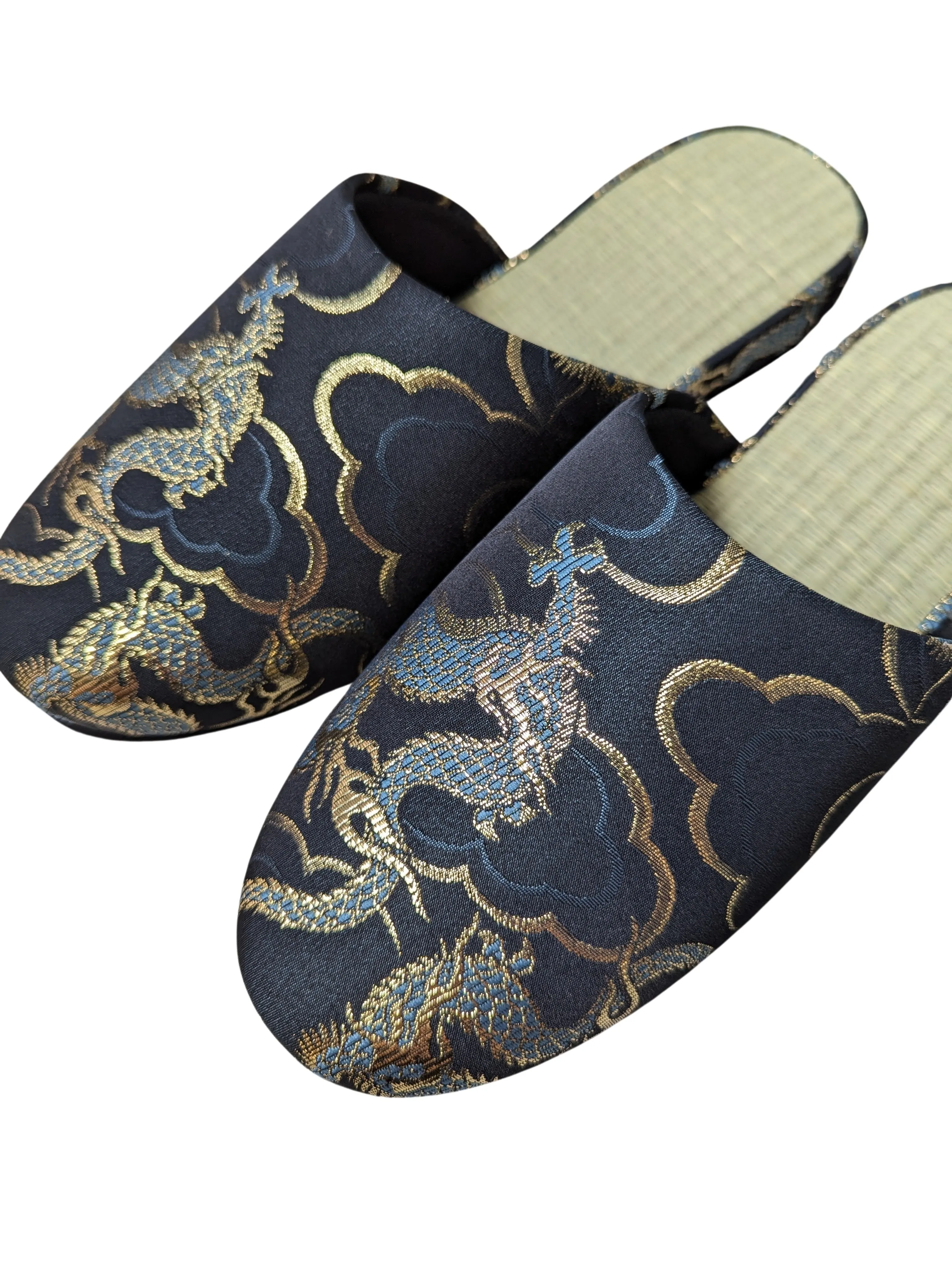 TATAMI × Azure Dragons Slippers [Black Wool Felt Sole]