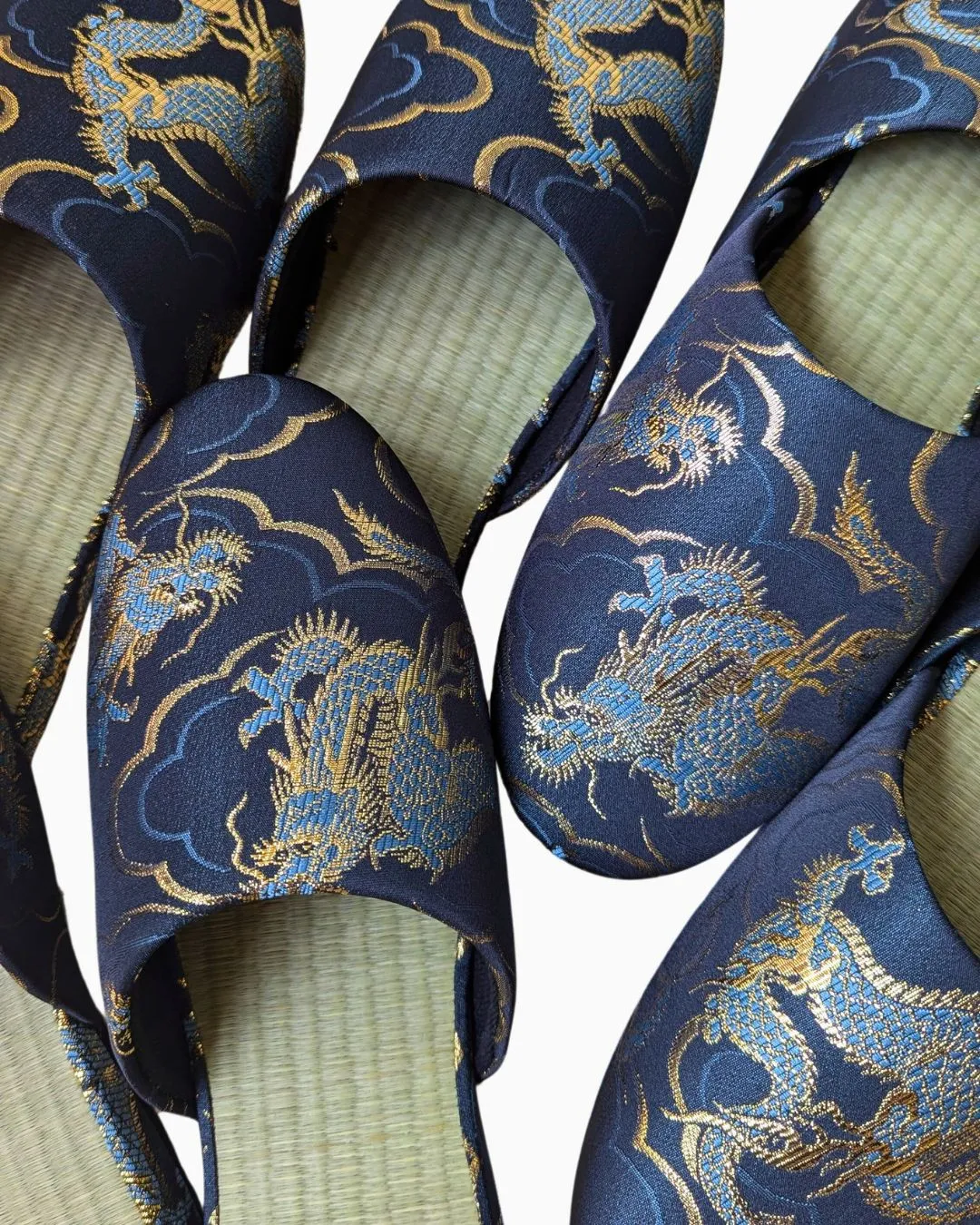 TATAMI × Azure Dragons Slippers [Black Wool Felt Sole]