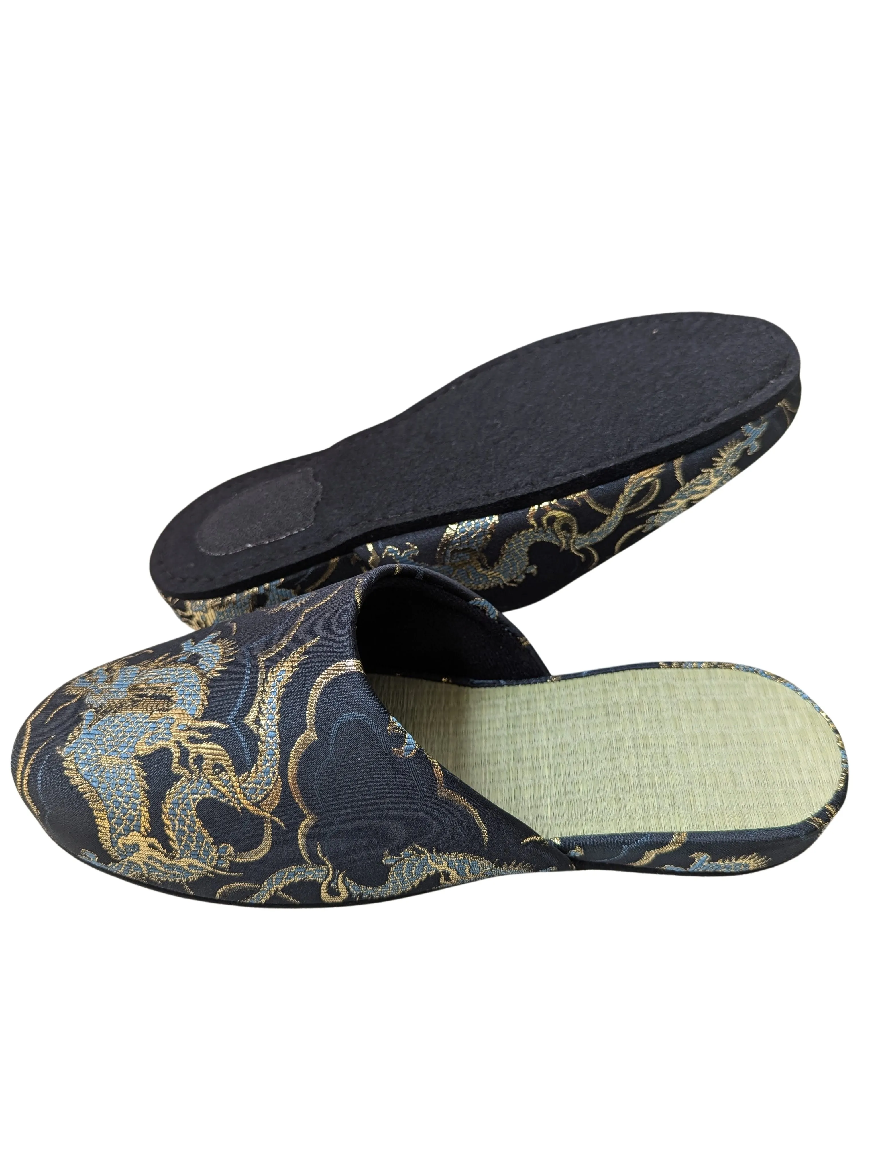 TATAMI × Azure Dragons Slippers [Black Wool Felt Sole]