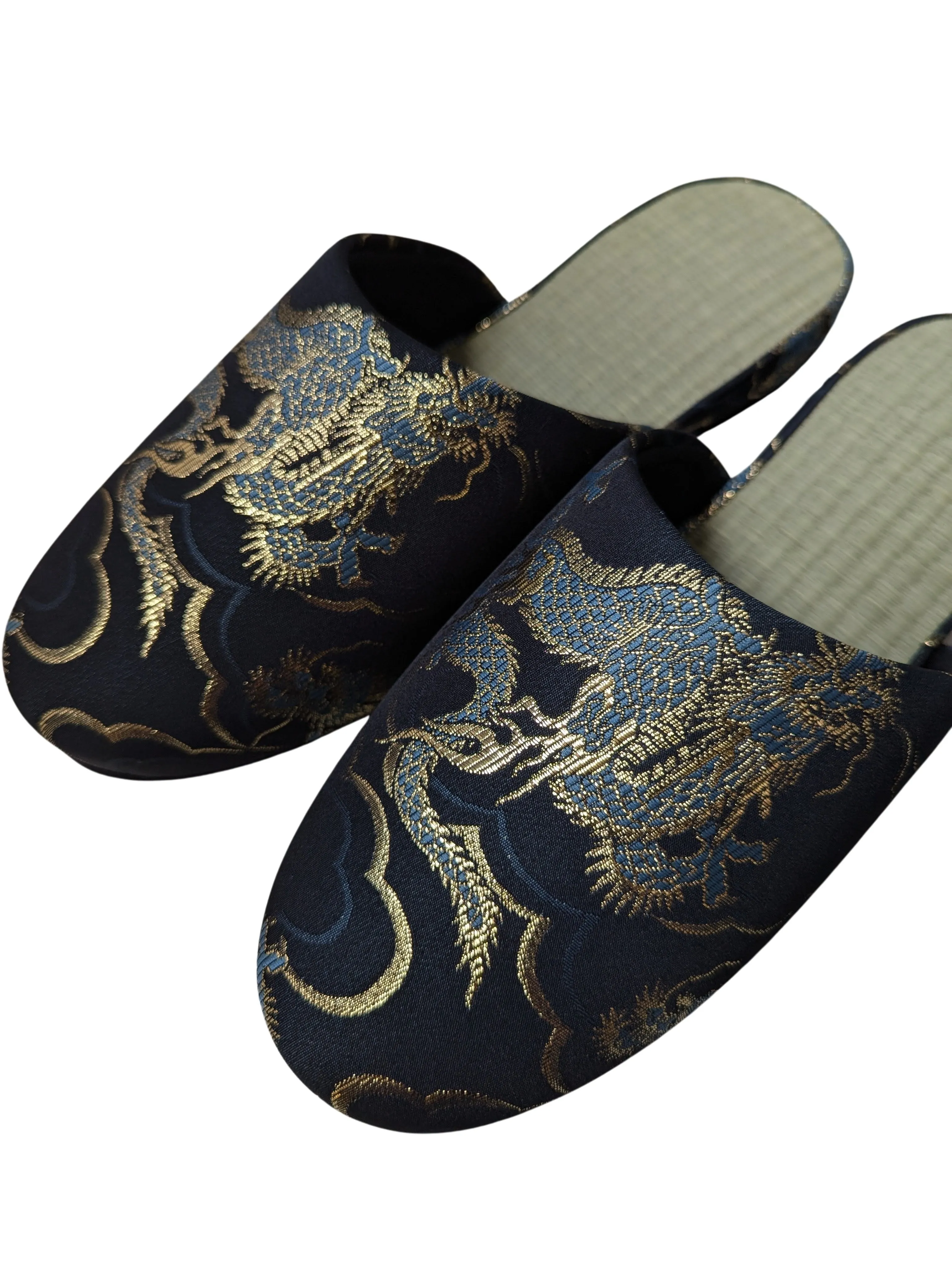 TATAMI × Azure Dragons Slippers [Black Wool Felt Sole]