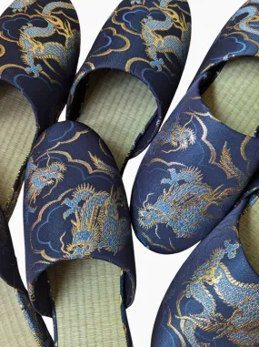 TATAMI × Azure Dragons Slippers [Black Wool Felt Sole]