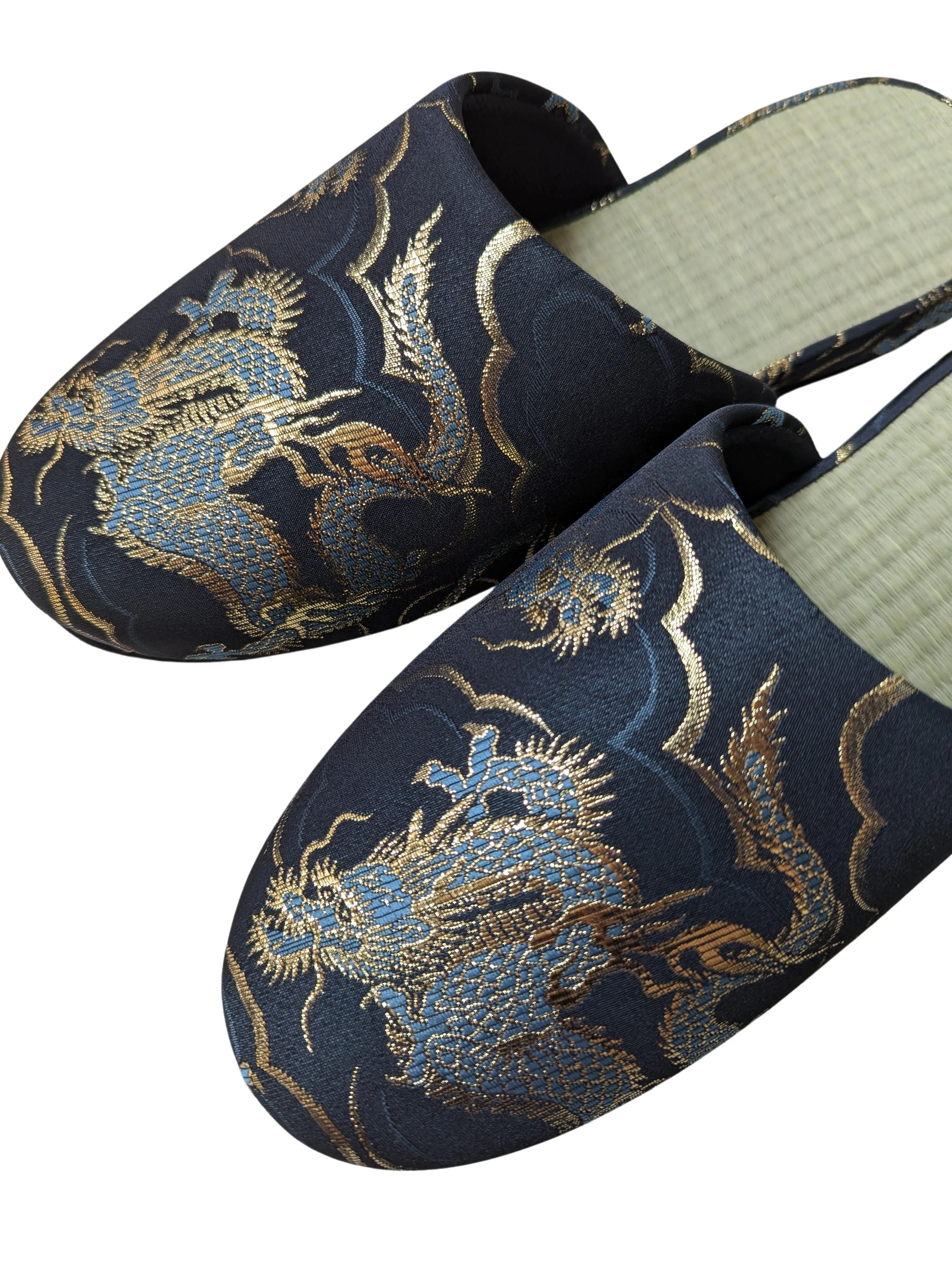 TATAMI × Azure Dragons Slippers [Black Wool Felt Sole]