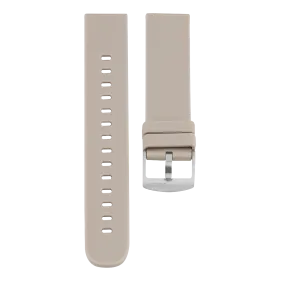 Taupe OOZOO rubber strap with silver clasp