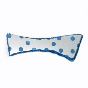 TURQUOISE SPOTTY BOW TIE BROOCH