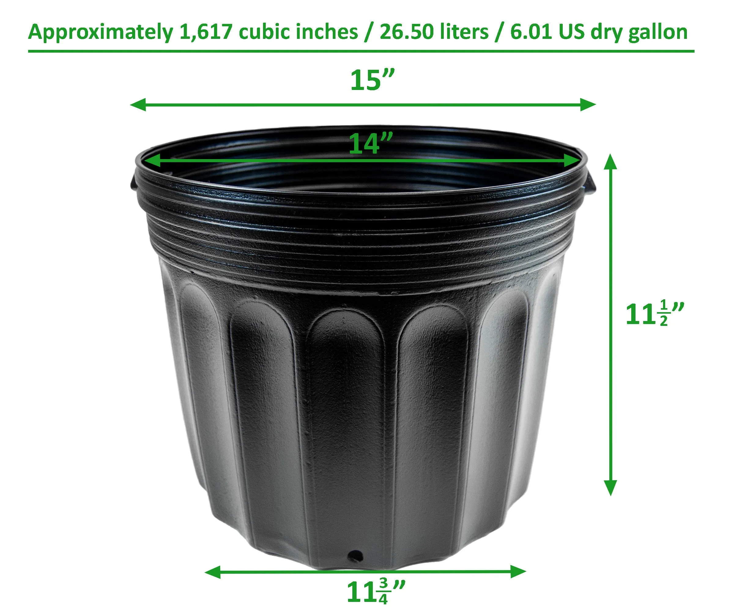 Viagrow 7 Gallon Nursery Pot with 14" Saucer