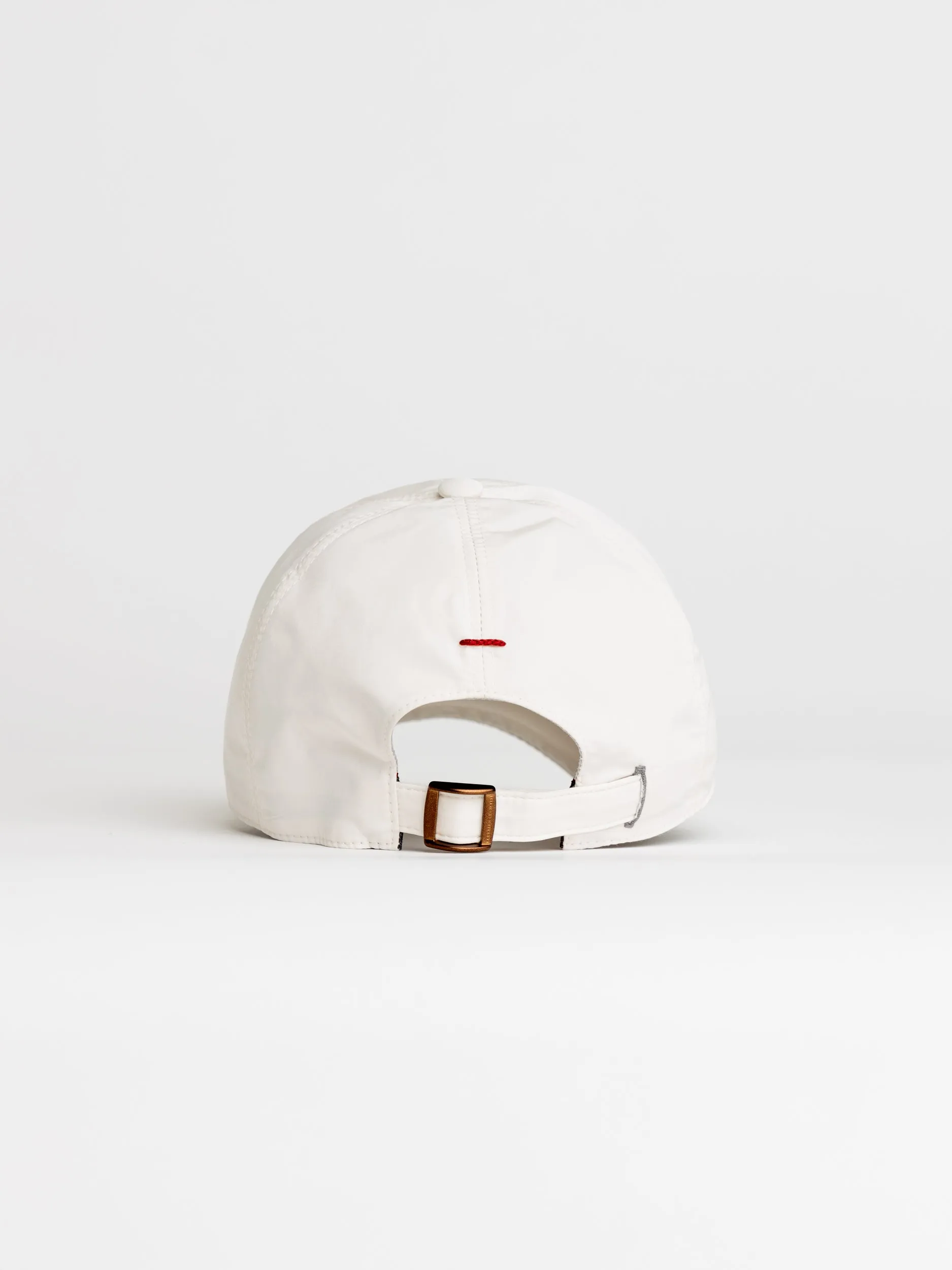 White Water-Resistant Microfiber Baseball Cap