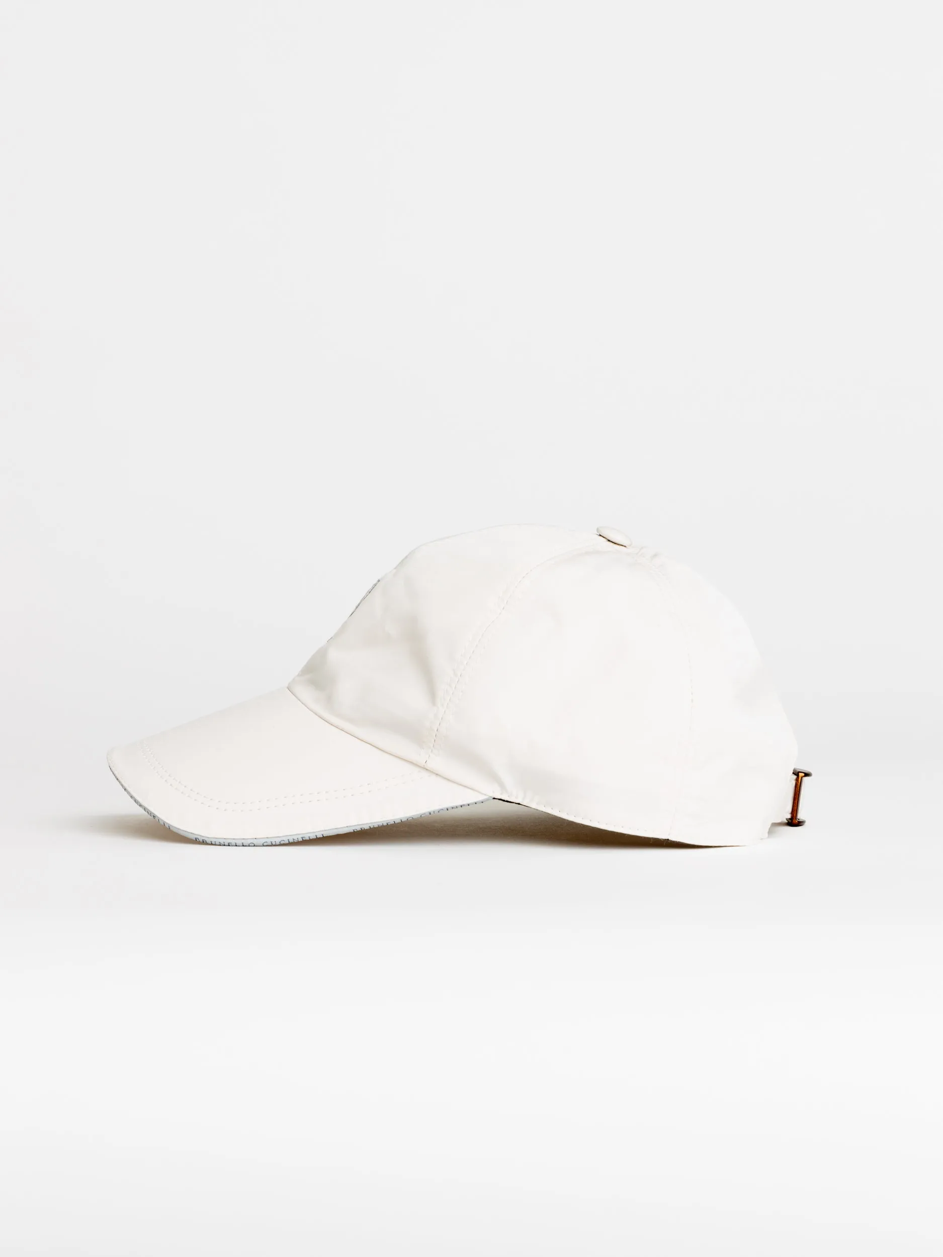 White Water-Resistant Microfiber Baseball Cap