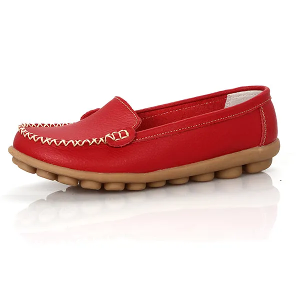 Women genuine Leather Shoes Slip on women Flats Comfort shoes woman moccasins Spring summer Winter shoes