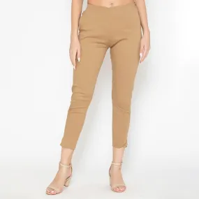 Women's Cotton Formal Trousers - Mocha